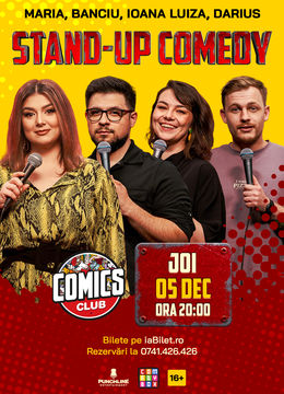 Stand-up cu Maria, Ioana Luiza, Banciu și Darius la ComicsClub!