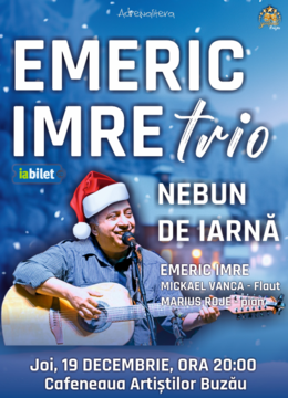 Buzau: Concert Emeric Imre Trio - Nebun de Iarnă