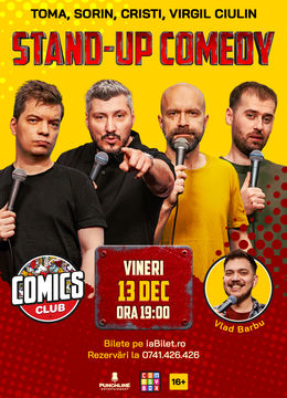 Stand-up cu Cristi, Toma, Sorin și Virgil la ComicsClub!