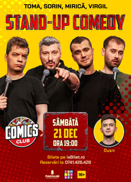 Stand-up cu Toma, Sorin, Virgil și Mirică la ComicsClub!