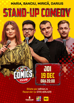 Stand-up cu Maria, Banciu, Mirică și Darius la ComicsClub!