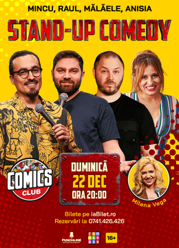 Stand-up cu Mincu, Anisia, Raul și Malaele la ComicsClub!