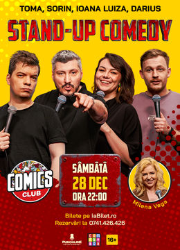 Stand-up cu Toma, Sorin, Ioana Luiza și Darius la ComicsClub!