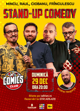 Stand-up cu Mincu, Raul, Andrei Ciobanu și Edi la ComicsClub!