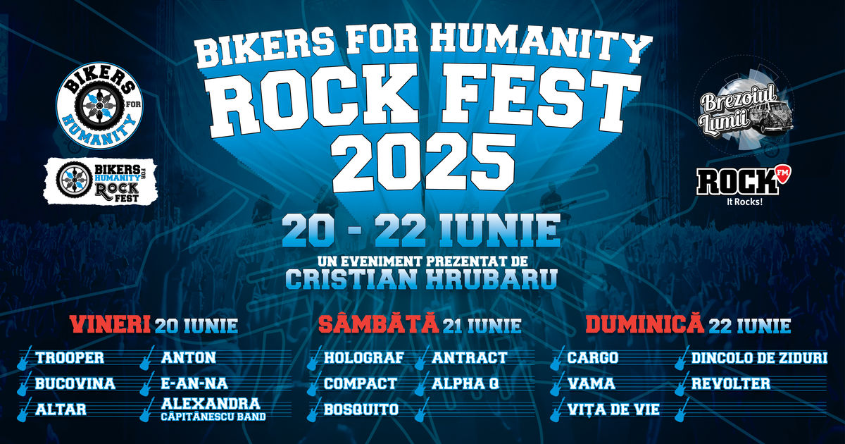 Bilete Bikers for Humanity Rock Fest 2025 2022 iun '25 Summer Camp