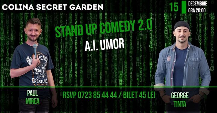 Cluj-Napoca: Stand-up Comedy 2.0 A.I. Umor cu George Țintă și Paul Mirea