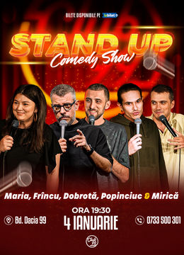 Stand up Comedy cu Maria Popovici, Frînculescu, Dobrotă, Popinciuc & Mirică la Club 99