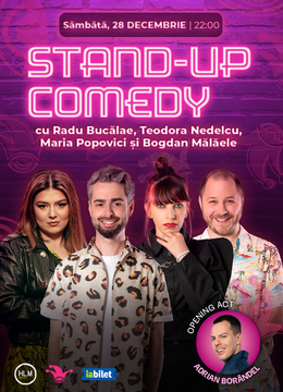 The Fool: Stand-up comedy cu Radu Bucălae, Maria Popovici, Bogdan Mălăele și Teodora Nedelcu