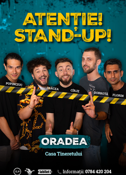 Oradea: Stand-up comedy cu Drăcea, Cîrje, Florin, Dobrotă și Popinciuc