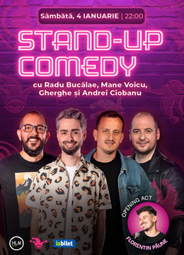 The Fool:  Stand-up comedy cu Radu Bucălae, Mane Voicu, Andrei Ciobanu și Gabriel Gherghe