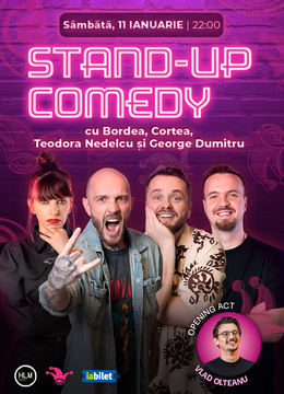 The Fool:  Stand-up comedy cu Bordea, Cortea,  Teodora Nedelcu și George Dumitru