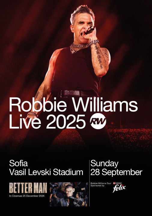 Bilete Robbie Williams Live in Sofia 28 sep '25 Vasil Levski