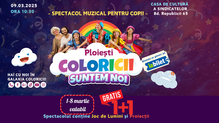 Ploiești: Coloricii suntem noi- Spectacol muzical pentru copii