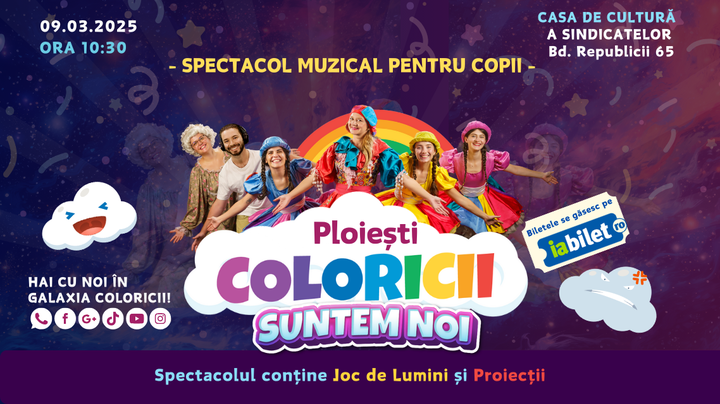 Ploiești: Coloricii suntem noi- Spectacol muzical pentru copii