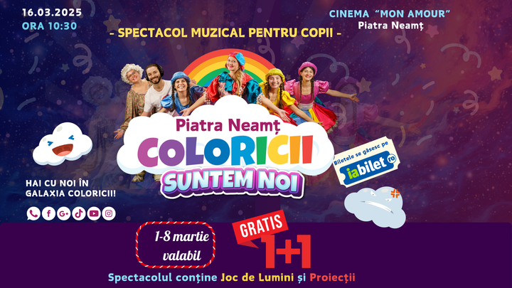 Piatra Neamț: Coloricii suntem noi- Spectacol muzical pentru copii