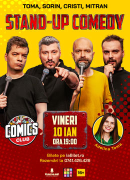 Stand-up cu Cristi, Toma, Sorin și Mitran la ComicsClub!