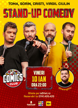 Stand-up cu Cristi, Toma, Sorin și Virgil la ComicsClub!