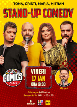 Stand-up cu Cristi, Toma, Maria și Mitran la ComicsClub!