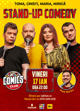 Stand-up cu Cristi, Toma, Maria și Mirică la ComicsClub!