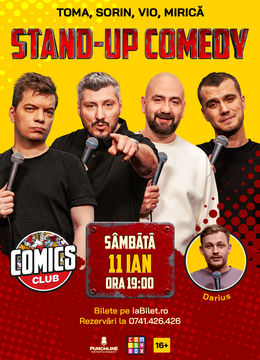 Stand-up cu Cristi, Toma, Vio și Mirică la ComicsClub!