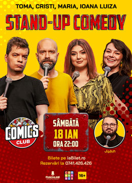 Stand-up cu Cristi, Toma, Maria și Ioana Luiza la ComicsClub!