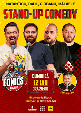 Stand-up cu Natanticu, Raul, Andrei Ciobanu și Mălăele la ComicsClub!