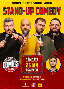 Stand-up cu Cristi, Sorin, Virgil și John la ComicsClub!