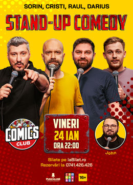 Stand-up cu Cristi, Sorin, Raul și Darius la ComicsClub!