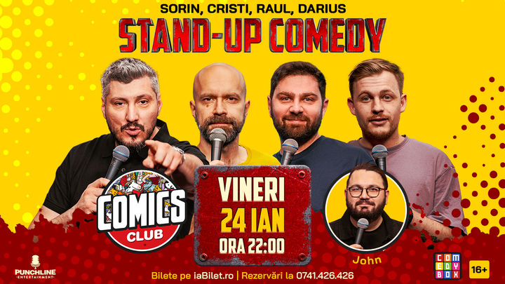 Stand-up cu Cristi, Sorin, Raul și Darius la ComicsClub!