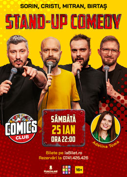 Stand-up cu Cristi, Sorin, Mitran și Dan Birtaș la ComicsClub!