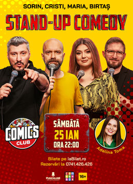 Stand-up cu Cristi, Sorin, Maria și Dan Birtaș la ComicsClub!