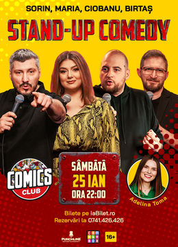 Stand-up cu Andrei Ciobanu, Sorin, Maria și Dan Birtaș la ComicsClub!