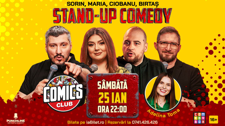 Stand-up cu Andrei Ciobanu, Sorin, Maria și Dan Birtaș la ComicsClub!