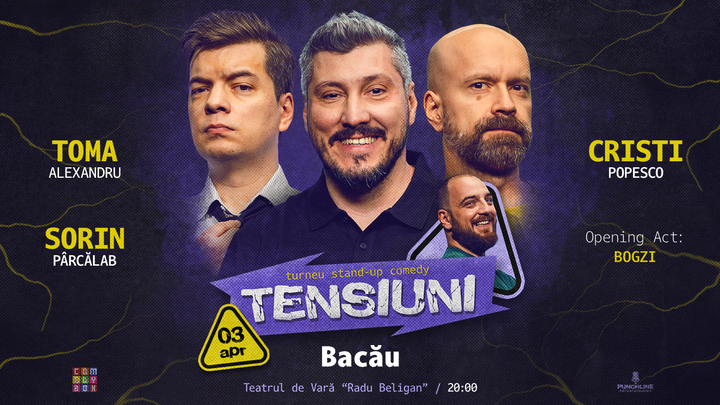 Bacau | Stand-up Comedy cu Toma, Cristi & Sorin Pârcălab