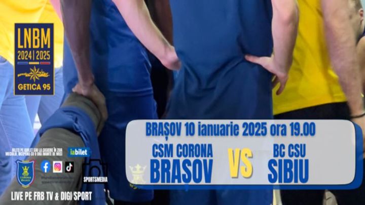 Brasov: Baschet CSM Corona Brașov –  BC CSU SIBIU