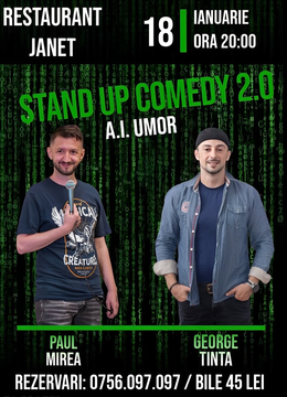 Câmpulung: Stand-up Comedy 2.0 A.I. Umor cu George Țintă și Paul Mirea