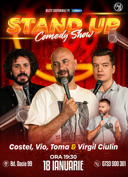 Stand up Comedy cu Costel, Vio, Toma - Virgil Ciulin la Club 99