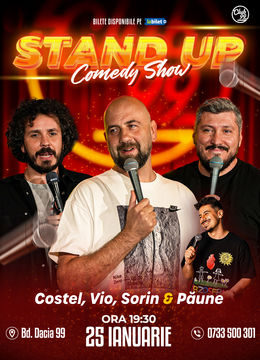 Stand up Comedy cu Costel, Vio, Sorin Pârcălab - Florentin Păune la Club 99