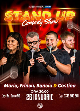 Stand up Comedy cu Maria Popovici, Frînculescu, Banciu & Tudor Costina la Club 99