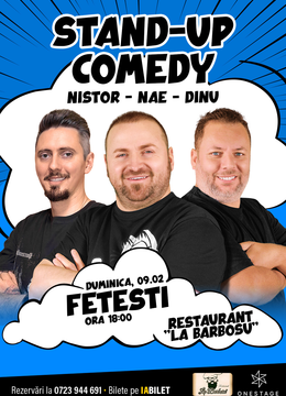 Fetesti: Stand-up cu Nae Nicolae, Bogdan Nistor si Gabriel Dinu