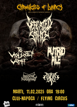 Cluj-Napoca: Defeated Sanity, To Violently Vomit, Putrid Pile, Asylum, and Embryonic Devourment.