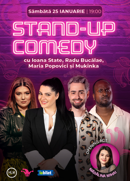 The Fool: Stand-up comedy cu Radu Bucălae, Maria Popovici, Ioana State și Mukinka