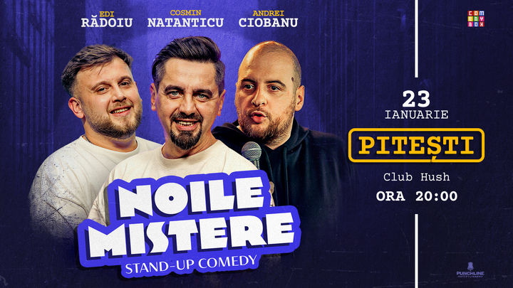 Pitesti: Stand-up Comedy cu Cosmin Natanticu, Andrei Ciobanu și Edi Radoiu