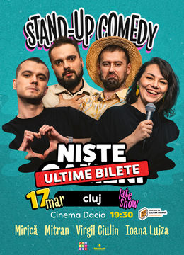 Cluj-Napoca: Stand-up Comedy cu Mirică, Luiza, Mitran și Virgil | Niște Oameni