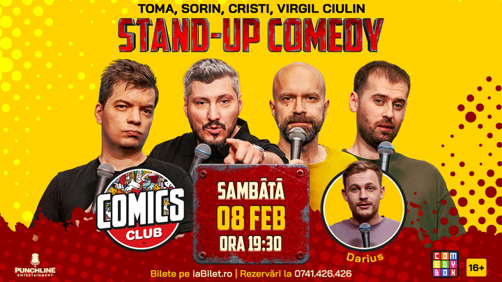 Stand-up cu Cristi, Toma, Sorin și Virgil la ComicsClub!