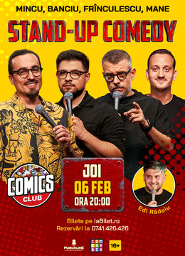 Stand-up cu Maria, Banciu, Mirică și Mane Voicu la ComicsClub!