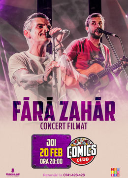 FILMARE Concert Live Fără Zahăr la ComicsClub!