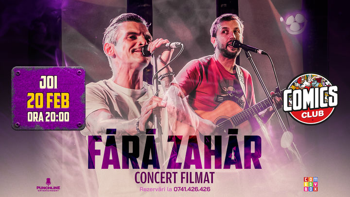 FILMARE Concert Live Fără Zahăr la ComicsClub!