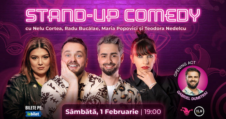 The Fool:  Stand-up comedy cu Nelu Cortea, Maria Popovici, Radu Bucălae și Teodora Nedelcu