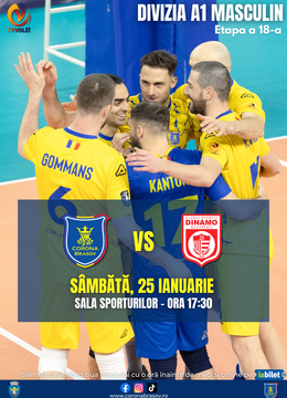 Brasov: Volei masculin CSM Corona Brașov - CS Dinamo Bucuresti